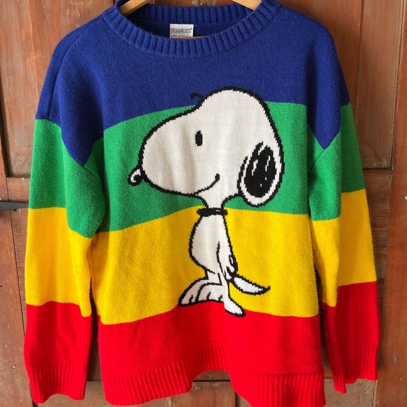 PEANUTS Large Snoopy sweater. Love this bright beautiful piece. - Picture 2 of 4